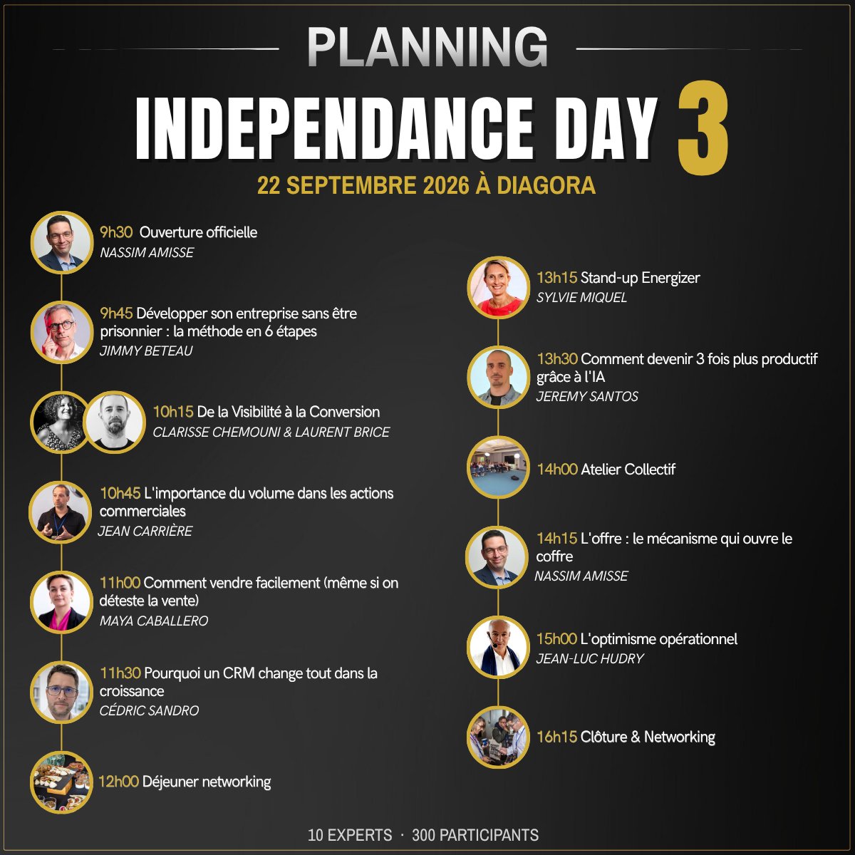 Planning de l'Independance Day #3, 22 septembre 2026 à Diagora