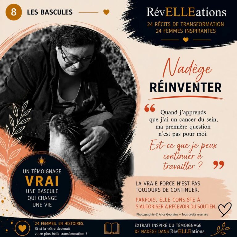 Visuel du recueil RévELLEations d'Isabelle Mallet : chapitre « Nadège – Réinventer »